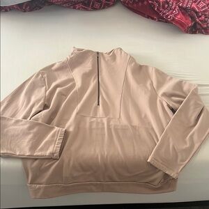 ADAY EUC warm all year pullover, half zip, women’s XL, tan color